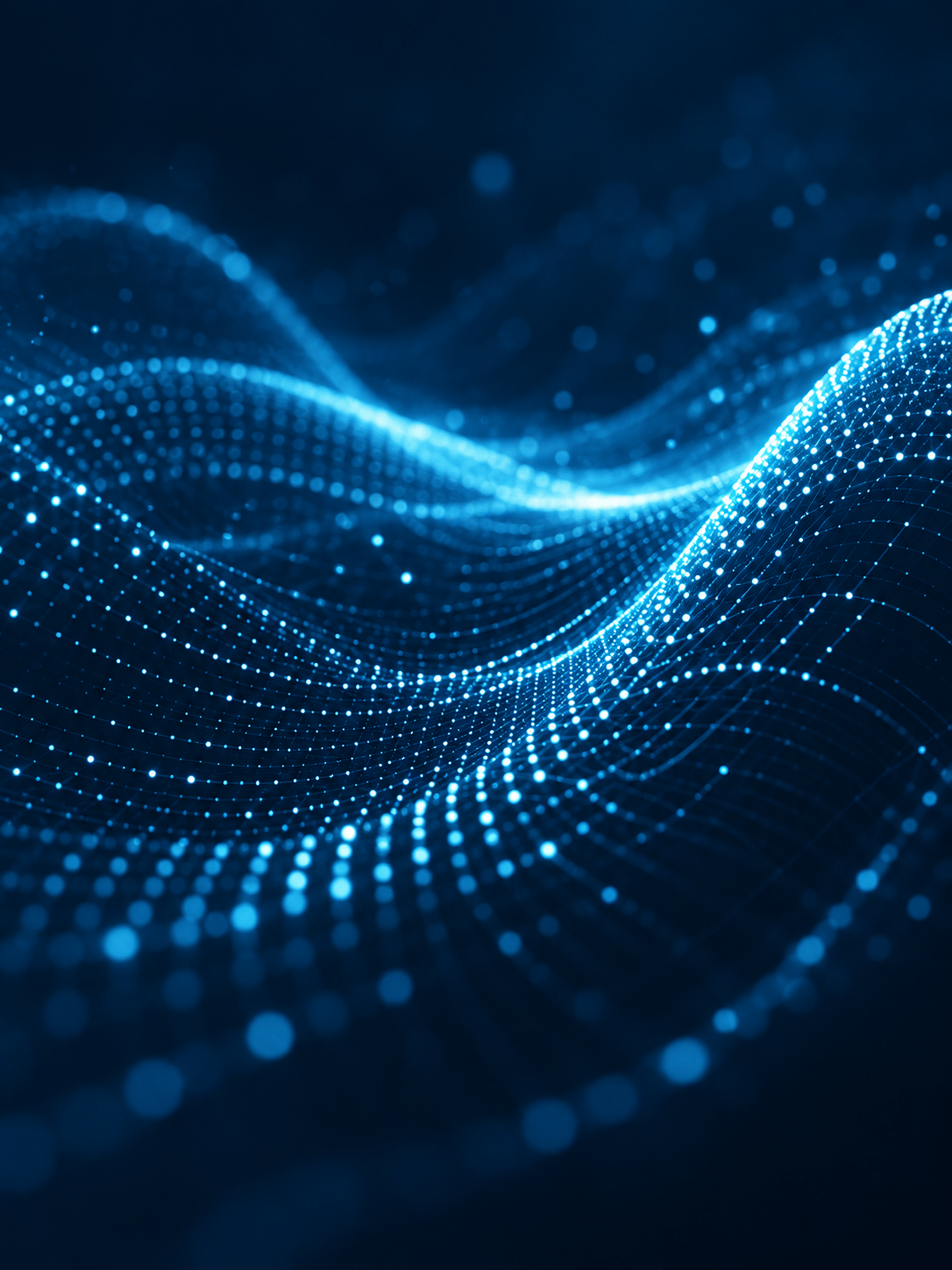 Ondas digitales formadas por una red de datos